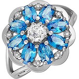 Женское серебряное кольцо с куб. циркониями, 1650474