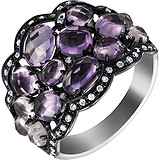 Женское золотое кольцо с бриллиантами и куб. циркониями, 1654826