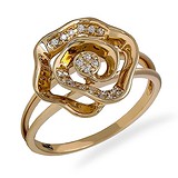 Женское золотое кольцо с бриллиантами, 1666602