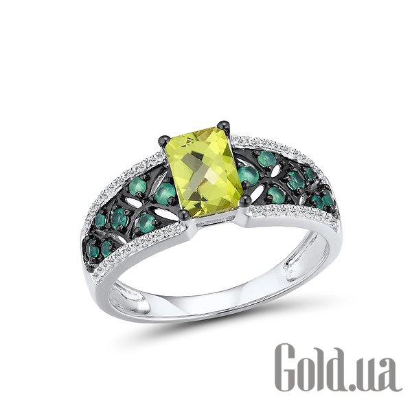 

Кольцо Lurie Jewelry, Женское золотое кольцо с бриллиантами, агатами и перидотом, 17