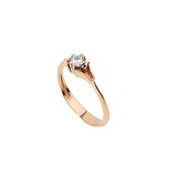 Золотое кольцо с бриллиантом, 1688106