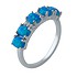 Женское серебряное кольцо с опалами и куб. циркониями - фото 1
