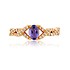 Женское золотое кольцо с иолитом и куб. циркониями - фото 2