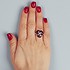 Женское золотое кольцо с бриллиантами, рубинами и гранатами - фото 3