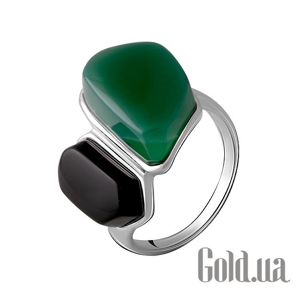 

Женские кольца Fresh Jewelry, Женское серебряное кольцо с ониксом и агатом, 18