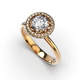 Золотое кольцо с бриллиантами, 1768490