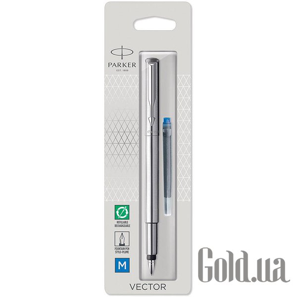 Ручка Parker Перова ручка VECTOR 17 Stainless Steel FP M 05 016