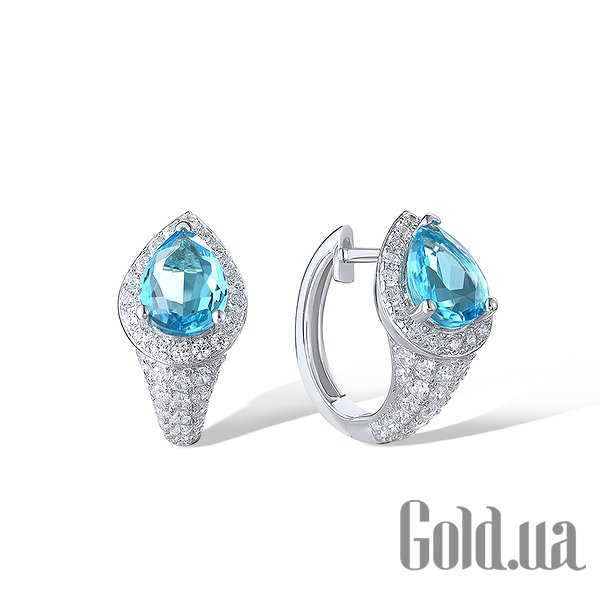 

Серьги Lurie Jewelry, Серебряные серьги с куб. цирконием и хрусталем