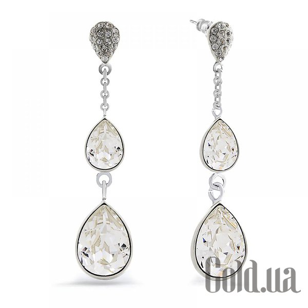 

Серьги с подвесками Kobi, Стальной, Серьги с кристаллами Swarovski