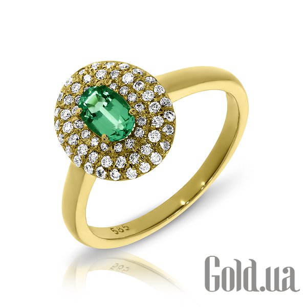 

Кольцо Soul Diamonds, Женское золотое кольцо с бриллиантами и изумрудом