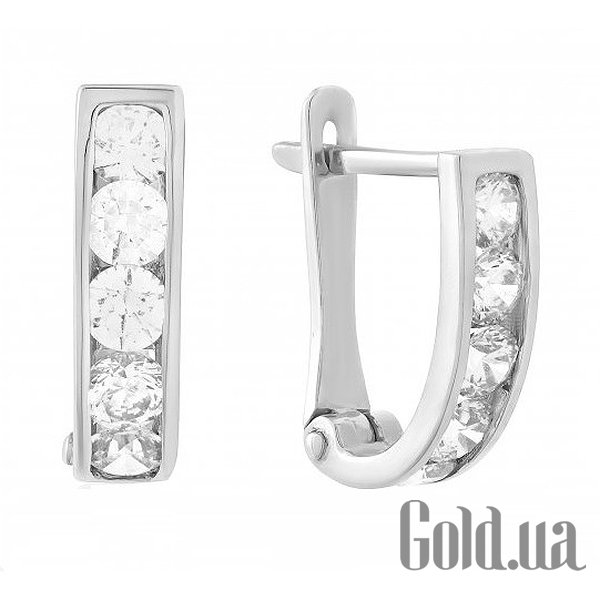 

Серьги Украина, Золотые серьги с циркониями Swarovski Zirconia