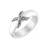 Женское серебряное кольцо с керамикой и куб. циркониями - фото 1