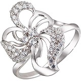 Женское серебряное кольцо с куб. циркониями, 1614379