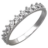 Женское серебряное кольцо с куб. циркониями, 1659947