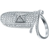 Женское серебряное кольцо на ноготь с куб. циркониями, 1668907