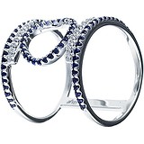 Женское серебряное кольцо с куб. циркониями, 1669419