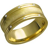 Золотое обручальное кольцо с бриллиантами, 1712171