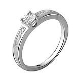 Серебряное кольцо с бриллиантами, 1742891
