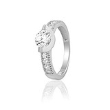 Золотое кольцо с Swarovski Zirconia, 1760043