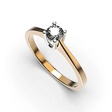 Золотое кольцо с бриллиантом, 1768235