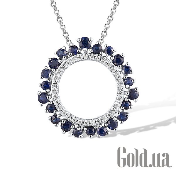 

Женский кулон Lurie Jewelry, Золотой кулон с сапфирами и бриллиантами