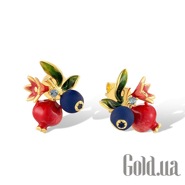 

Серьги-гвоздики Lurie Jewelry, Серебряные серьги с эмалью и шпинелью