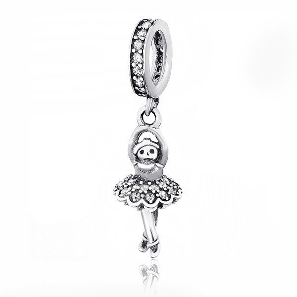 Серебряная наборная подвеска  с куб. циркониями