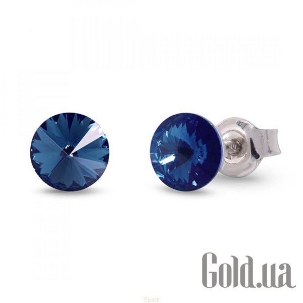 

Пусеты (гвоздики) Kobi, Синий, Серьги с кристаллами Swarovski