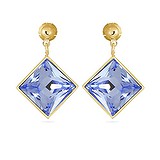 Сережки з кристалами Swarovski в позолоті, 1544492