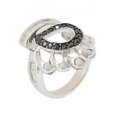 Женское серебряное кольцо с куб. циркониями, 1546284