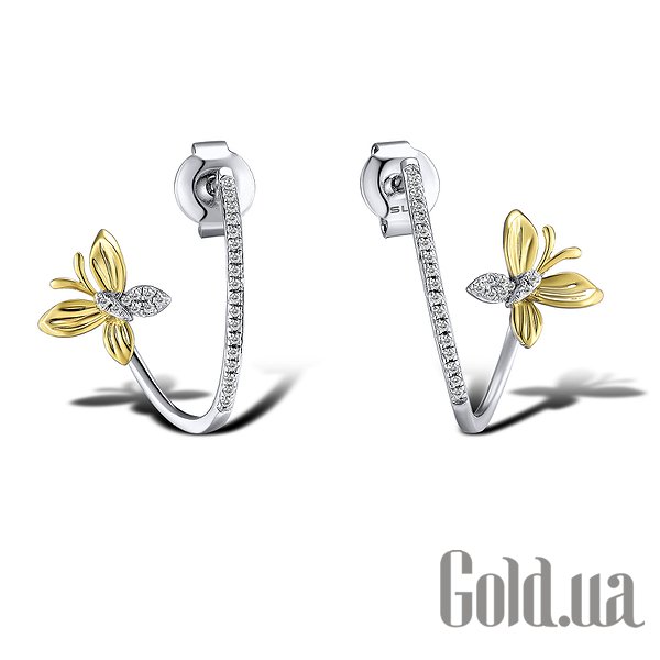 

Серьги-гвоздики Lurie Jewelry, Золотые серьги с бриллиантами