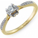 Золотое кольцо с бриллиантами, 1554476