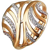 Женское золотое кольцо с куб. циркониями, 1605420