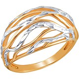 Женское серебряное кольцо в позолоте, 1608236