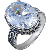Женское серебряное кольцо с куб. цирконием, 1614636