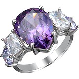 Женское серебряное кольцо с куб. циркониями, 1623340