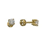 Золотые серьги с бриллиантами, 1623596