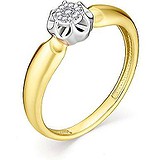 Золотое кольцо с бриллиантами, 1636652