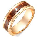 Золотое обручальное кольцо с бриллиантом, 1652524