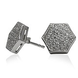 Срібні сережки з куб. цирконіями, 1665068
