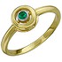 Женское золотое кольцо с изумрудом - фото 1