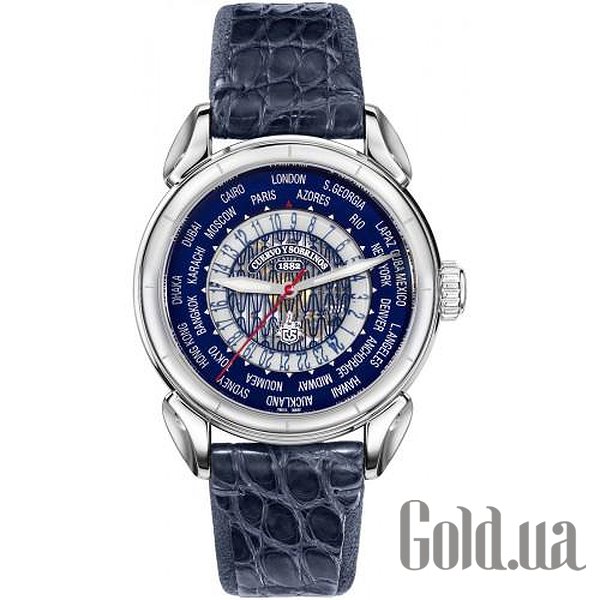 

Швейцарские часы Cuervo y Sobrinos, Мужские часы Historiador World Timer 3202.1BHDM