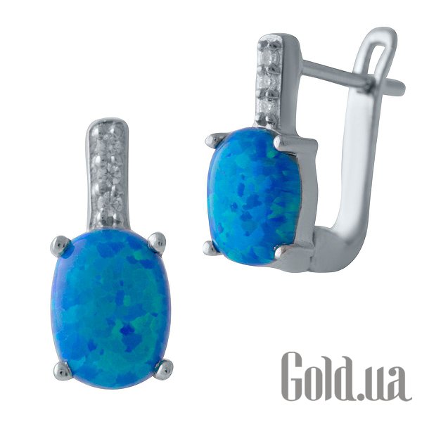 

Серьги Fresh Jewelry, Серебряные серьги с опалами и куб. циркониями