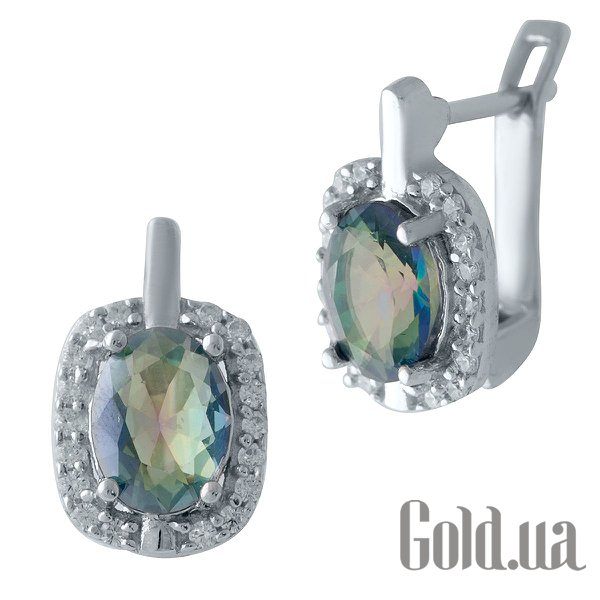 

Серьги Fresh Jewelry, Серебряные серьги с топазами и куб. циркониями