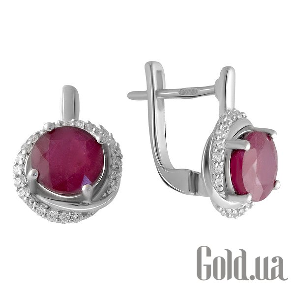

Серьги Fresh Jewelry, Серебряные серьги с куб. циркониями и рубинами
