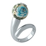 Женское серебряное кольцо с эмалью, 1750316