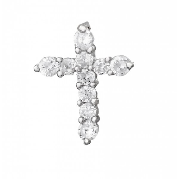 Срібний кулон з куб. цирконіями