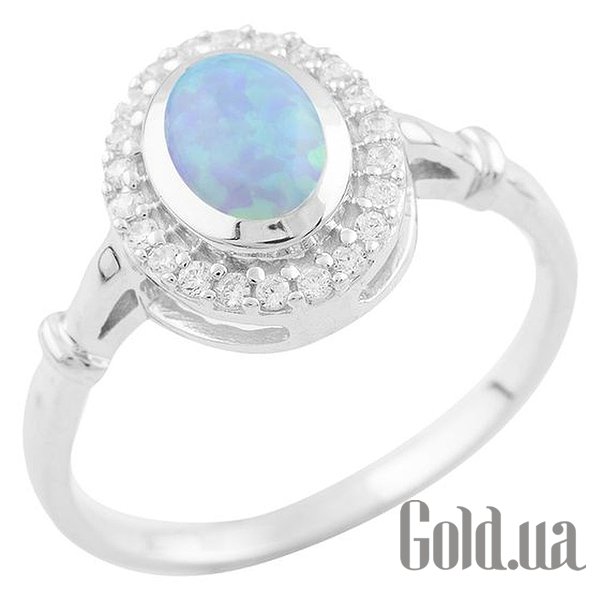

Женские кольца Fresh Jewelry, Женское серебряное кольцо с опалом и куб. циркониями, 18
