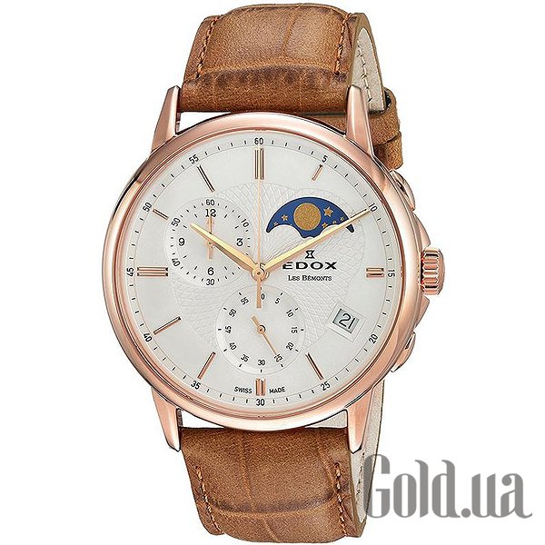 

Швейцарские часы Edox, Мужские часы Les Bemonts Chronograph Moon Phase 01651 37R AIR