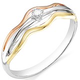 Женское золотое кольцо с бриллиантом, 1555757